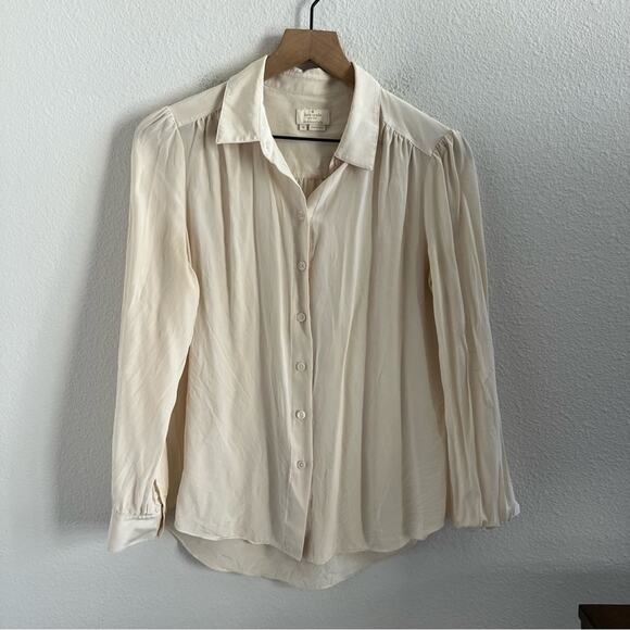 kate spade Tops - Kate Spade New York 100% Silk Neutral Cream Long Sleeve Top Medium